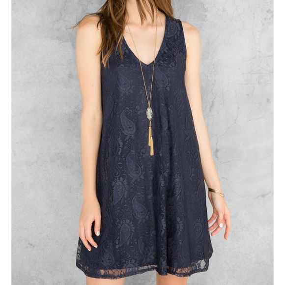 Francesca's Collections Dresses & Skirts - Fransesca's NWOT navy lace dress